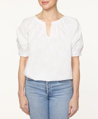 Women's Puff Sleeve Woven Shirt by COOPER&ELLA