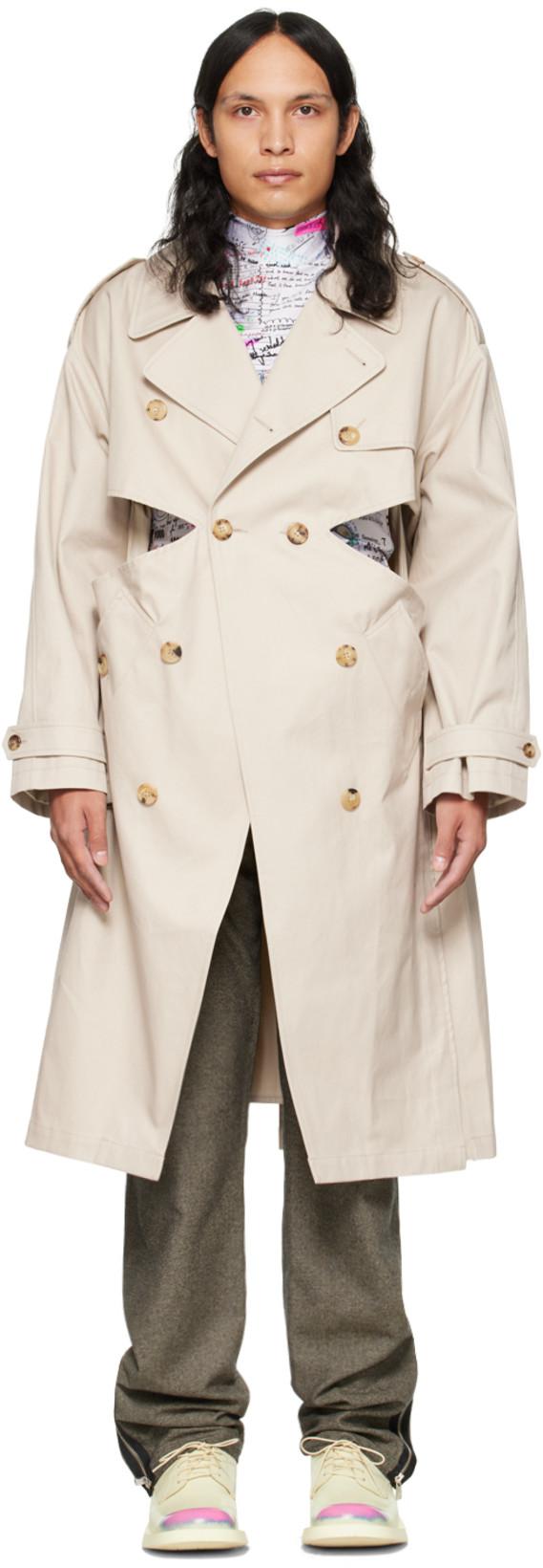 Beige Twisted Trench Coat by COPERNI