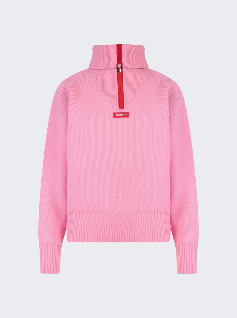 Half-zip Boxy Sweater Pink by COPERNI