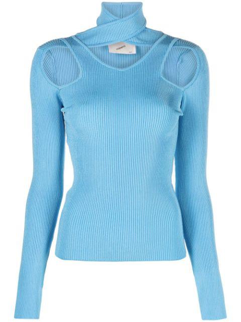 cut-out ribbed-knit jumper by COPERNI