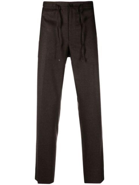 drawstring-waist straight trousers by CORNELIANI