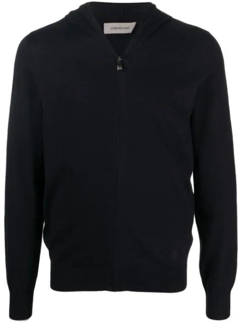 zip fastening cashmere-cotton hoodie by CORNELIANI