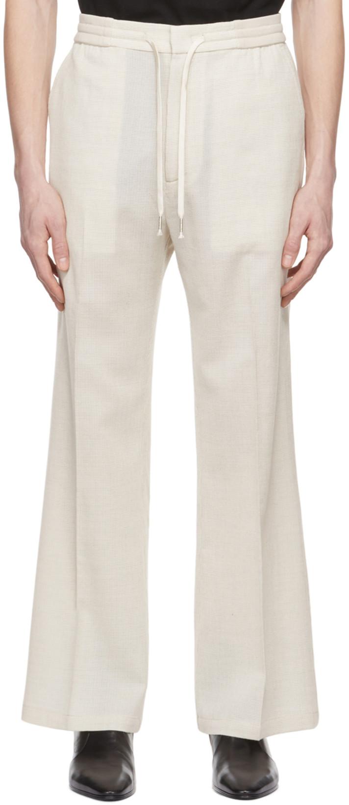 Off-White Wool Trousers by CORNERSTONE