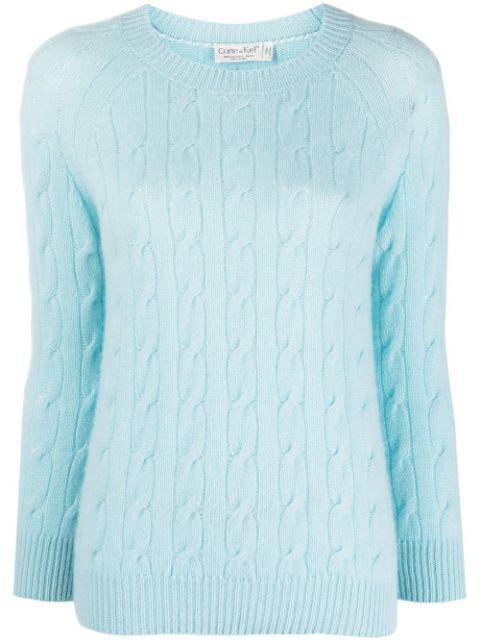 cable-knit fitted jumper by CORTE DI KEL