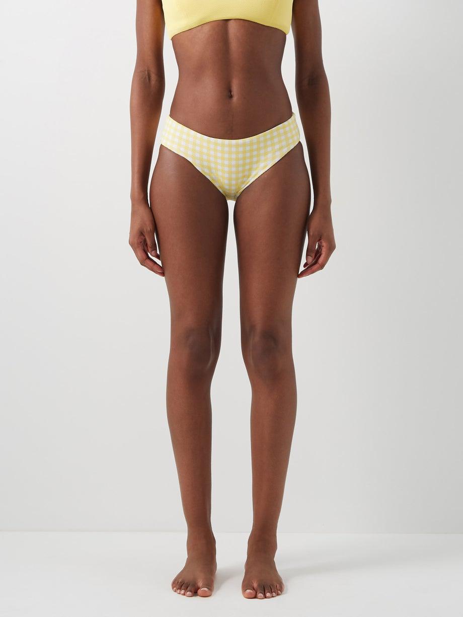 The Elle gingham bikini briefs by COSSIE+CO