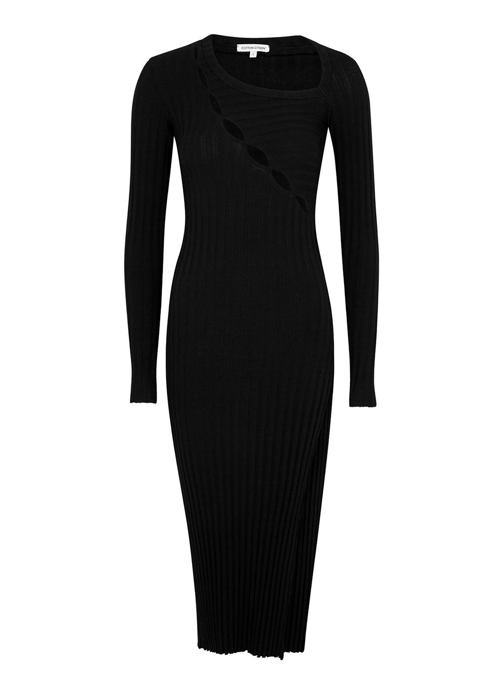 Capri black cut-out stretch-cotton dress by COTTON CITIZEN