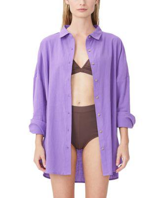 Cotton Swing Beach Shirt Cover-Up by COTTON ON