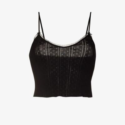 Black The Cami Top Set Of Two by COU COU INTIMATES