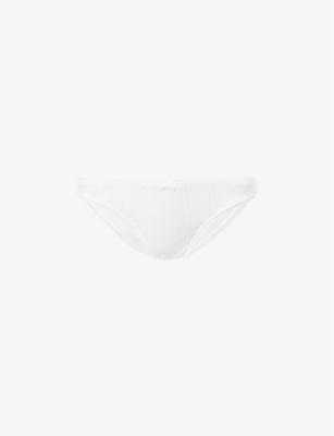 Pointelle high-rise organic-cotton briefs by COU COU INTIMATES