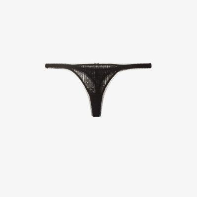 black The Thong set of five by COU COU INTIMATES