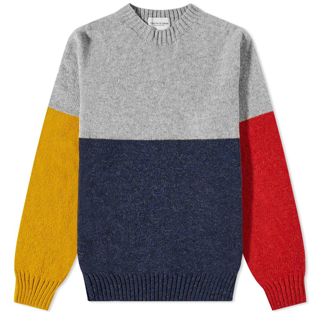 Country Of Origin Supersoft Seamless Colour Block Crew Knit by COUNTRY OF ORIGIN