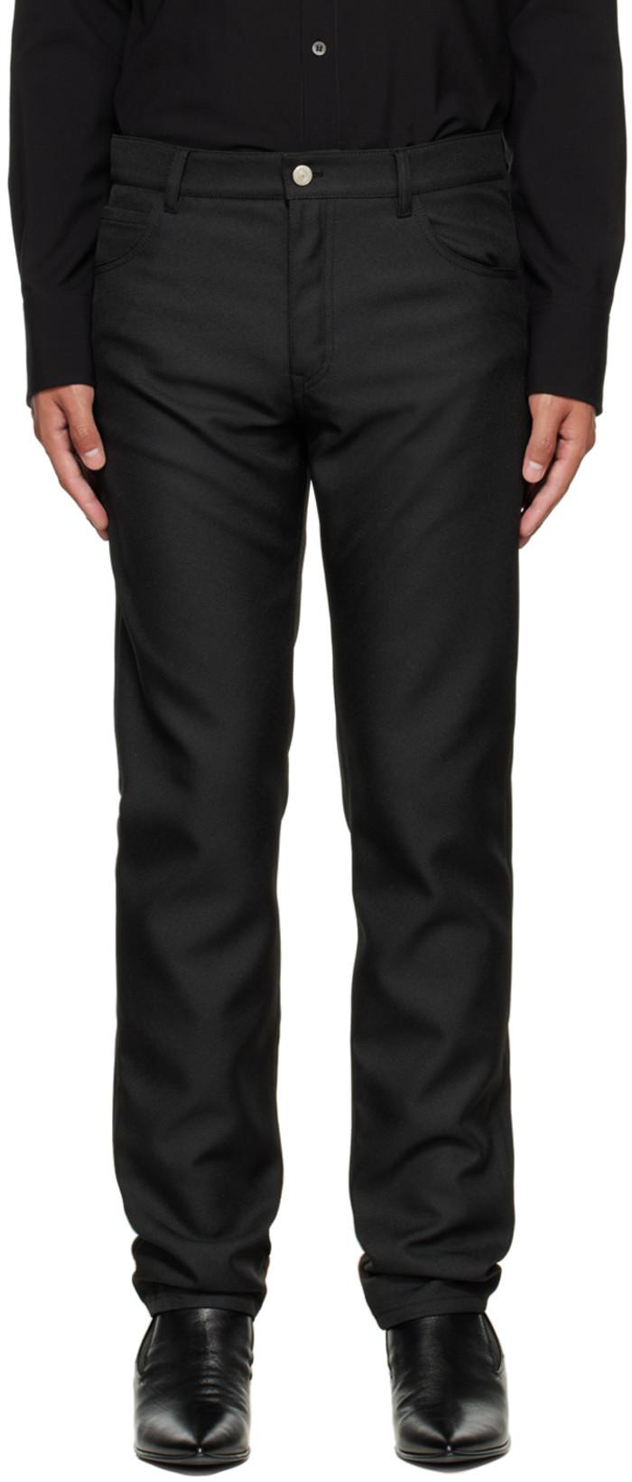 Black Polyester Trousers by COURREGES