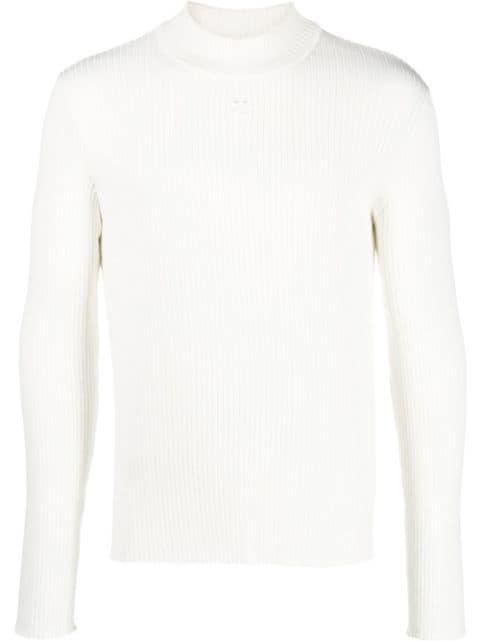 ribbed-knit logo-patch jumper by COURREGES