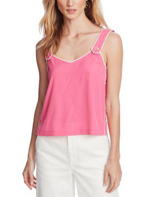 Women's Contrast-Piped V-neck Tank Top by COURT&ROWE
