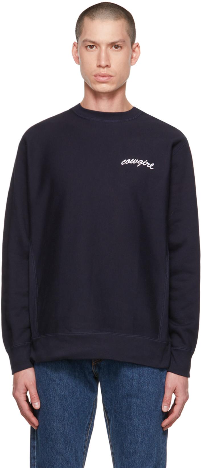 Navy Embroidered Sweatshirt by COWGIRL BLUE CO