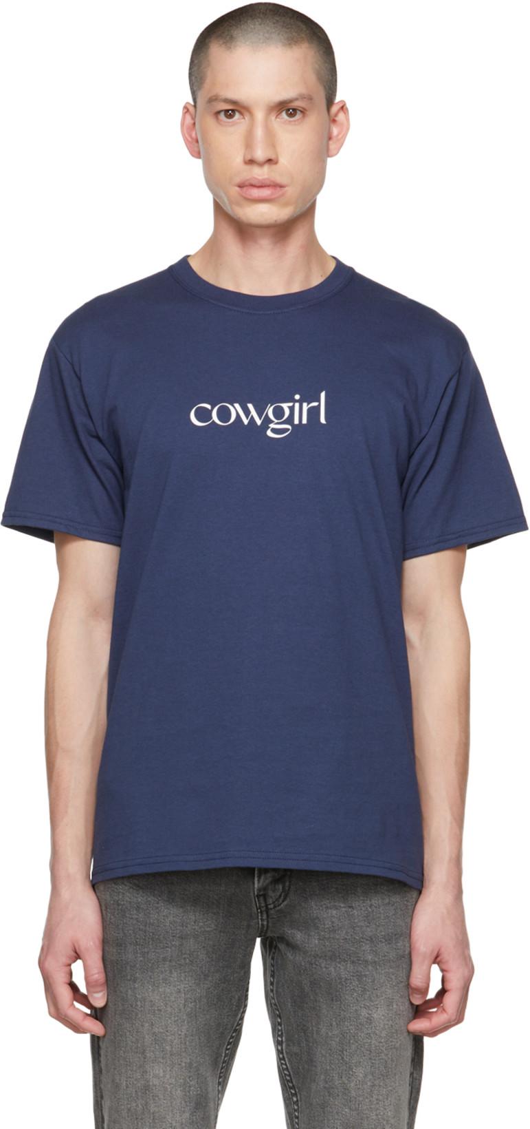 Navy Printed T-Shirt by COWGIRL BLUE CO