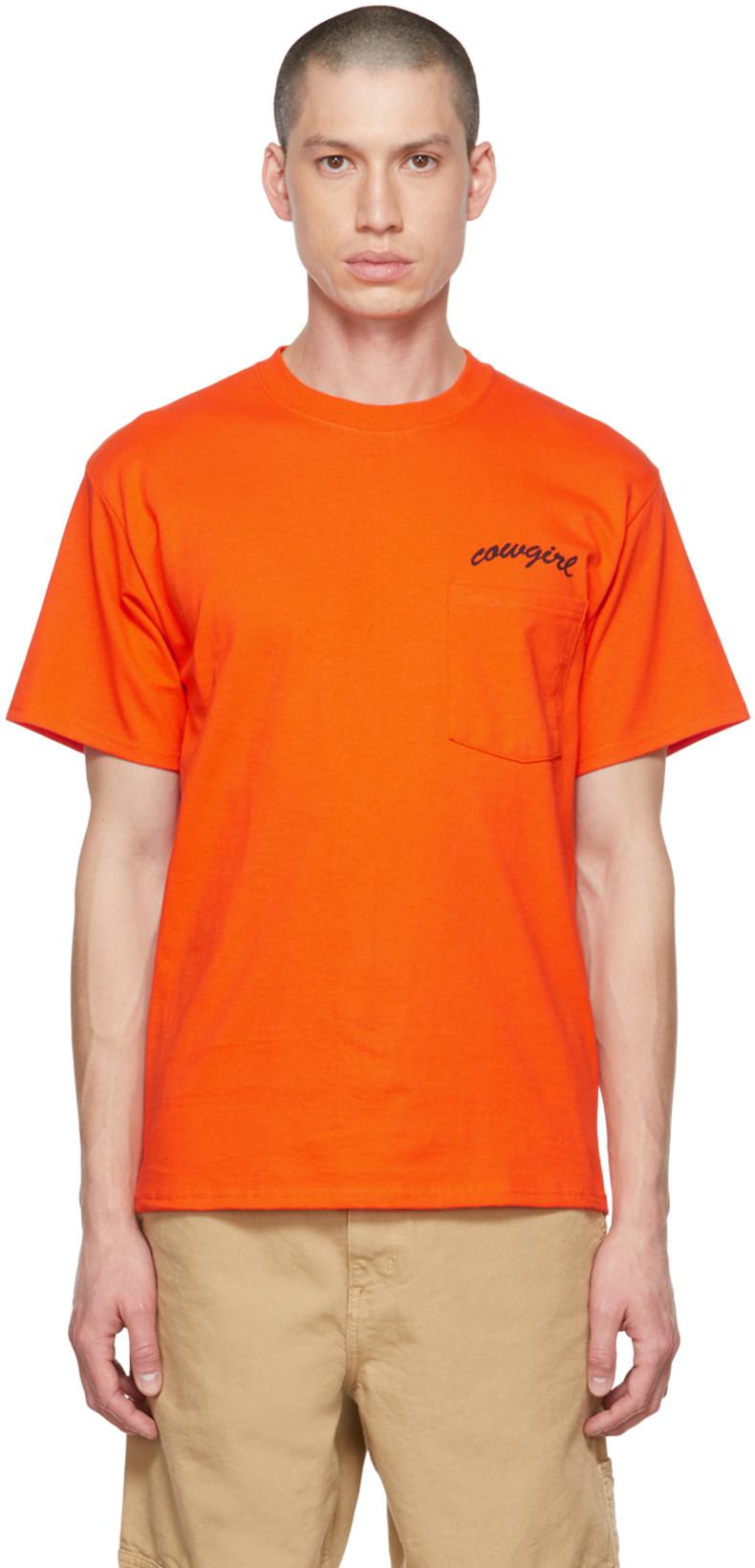 Orange Pocket T-Shirt by COWGIRL BLUE CO