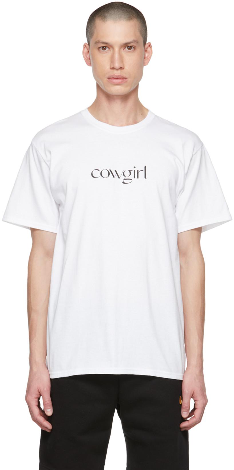 White Printed T-Shirt by COWGIRL BLUE CO