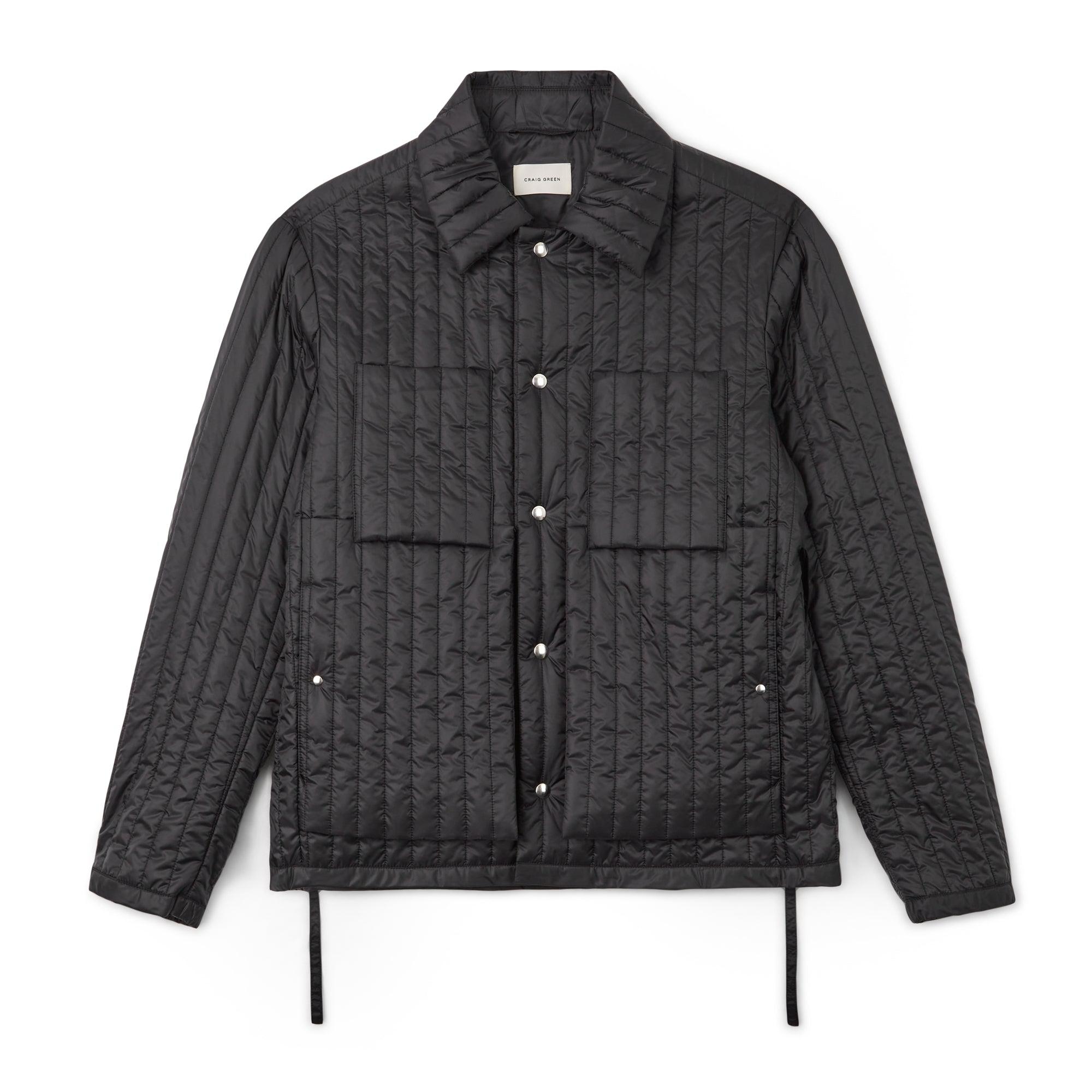 craig green black quilted jacket