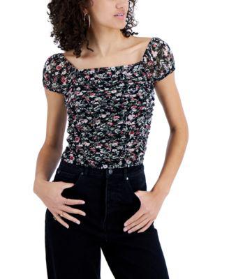Juniors' Ruched Corset Top by CRAVE FAME