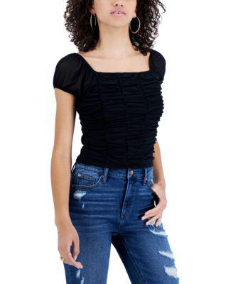 Juniors' Ruched Corset Top by CRAVE FAME
