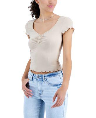 Juniors' Sweetheart Henley Top by CRAVE FAME