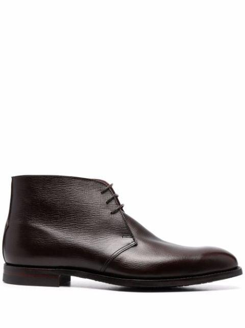 lace-up leather ankle boots by CROCKETT&JONES