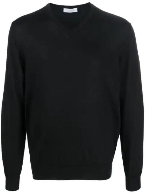 V-neck long-sleeve jumper by CRUCIANI