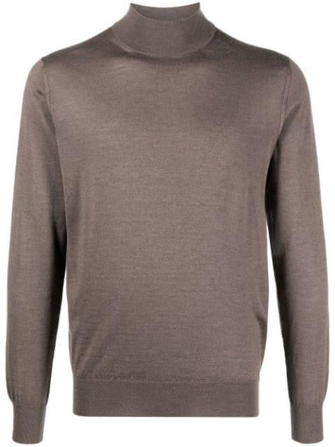 high-neck fine-knit jumper by CRUCIANI