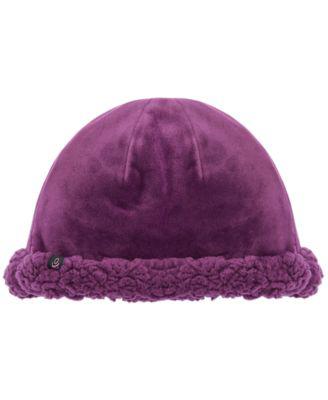 Velour Hat with Sherpa Cuff by CUDDL DUDS