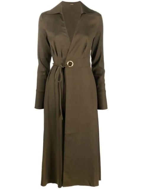 wrapped long-sleeve shirt dress by CULT GAIA