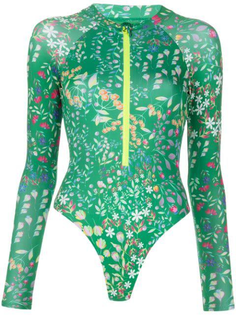 floral-print surf-suit by CYNTHIA ROWLEY