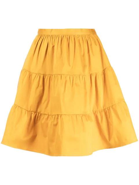 high-waisted tiered skirt by CYNTHIA ROWLEY