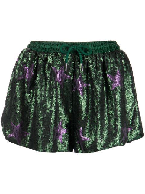 sequin-embellished running shorts by CYNTHIA ROWLEY