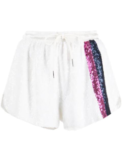 sequin-embellished running shorts by CYNTHIA ROWLEY