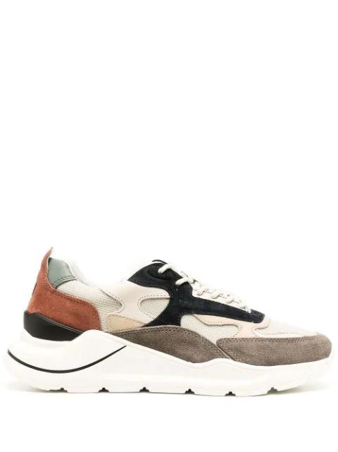 panelled lace-up sneakers by D.A.T.E.