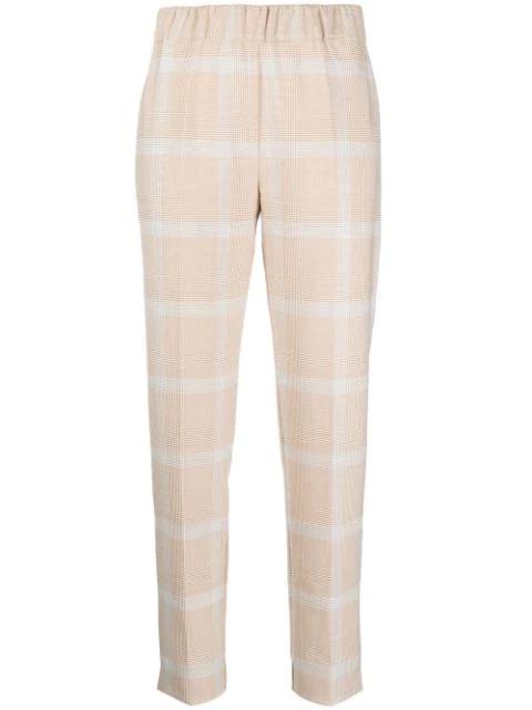 plaid-check print trousers by D.EXTERIOR