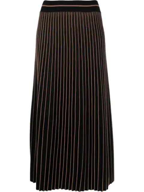 pleated knitted maxi skirt by D.EXTERIOR