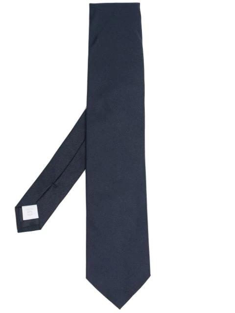 solid-color silk tie by D4.0