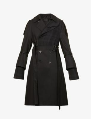 Belted cotton-twill trench coat by DANIEL POLLITT