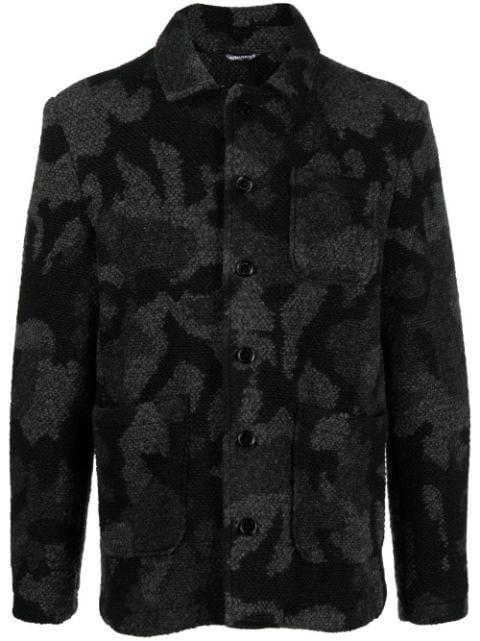 camo-print collared jacket by DANIELE ALESSANDRINI