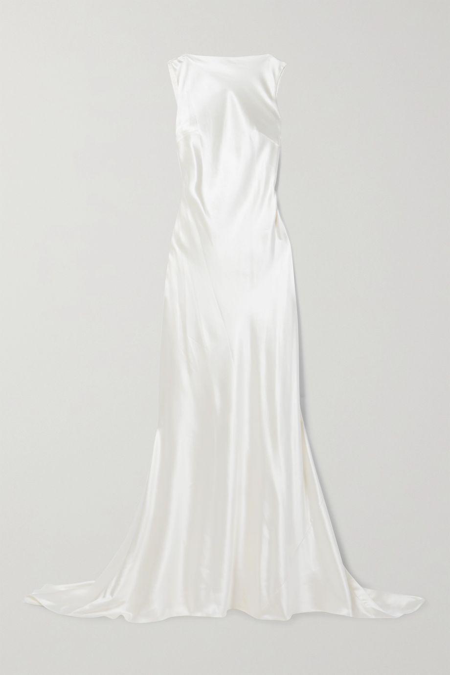 Charlie draped silk and wool-blend charmeuse gown by DANIELLE FRANKEL