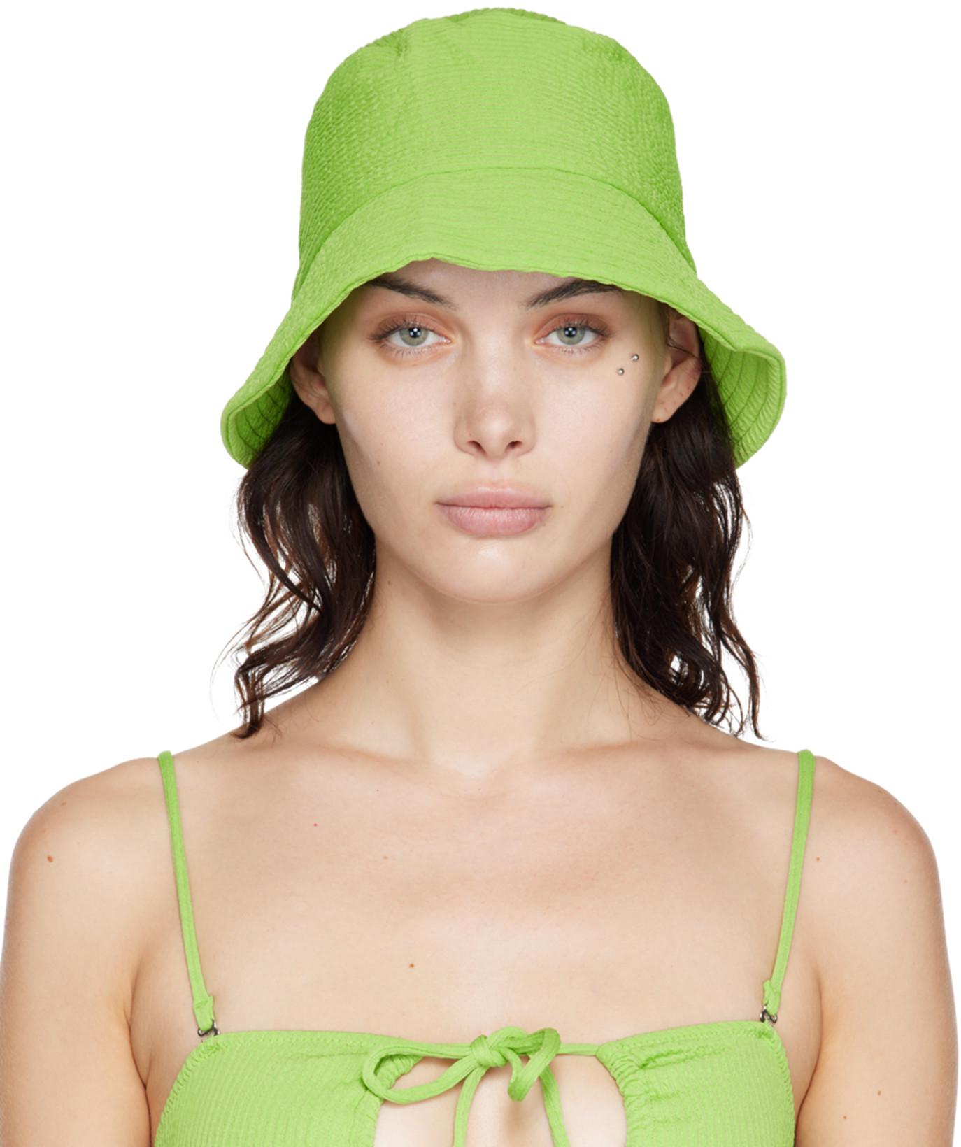 SSENSE Exclusive Green Mona Bucket Hat by DANIELLE GUIZIO