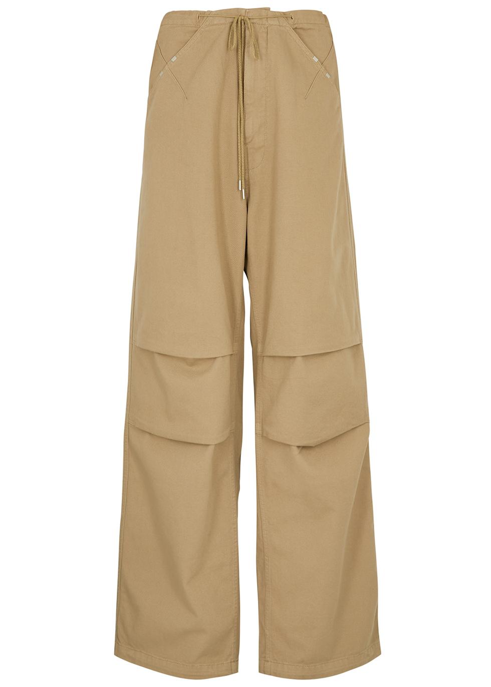 Daisy camel wide-leg cotton trousers by DARKPARK