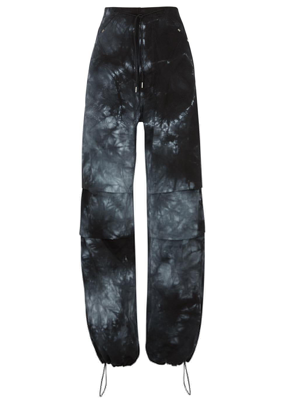 Daisy tie-dyed wide-leg cotton trousers by DARKPARK