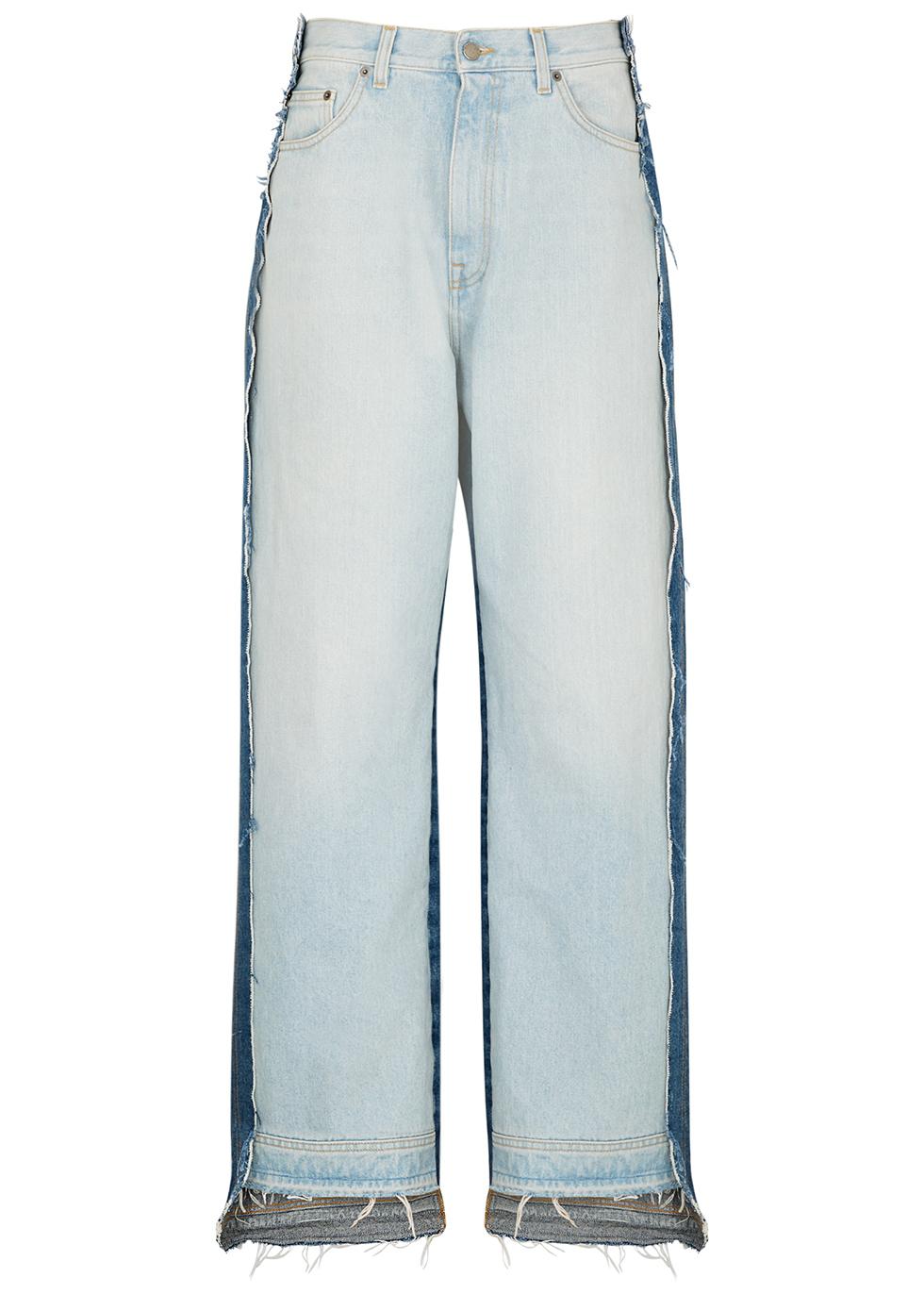 The 50/50 panelled wide-leg jeans by DARKPARK