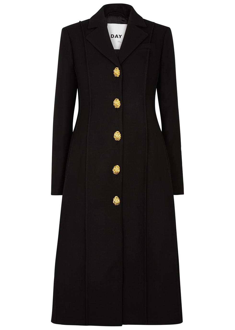Ella black cotton-blend twill coat by DAY BIRGER ET MIKKELSEN