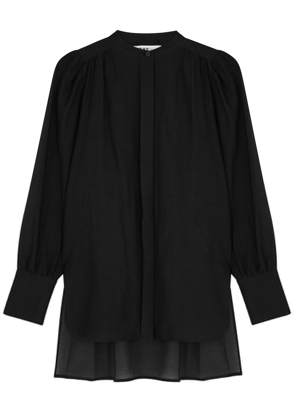 Hani black cotton-blend blouse by DAY BIRGER ET MIKKELSEN