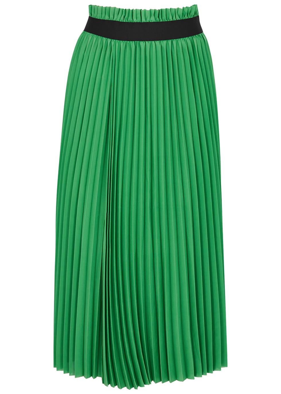 Mia green pleated midi skirt by DAY BIRGER ET MIKKELSEN