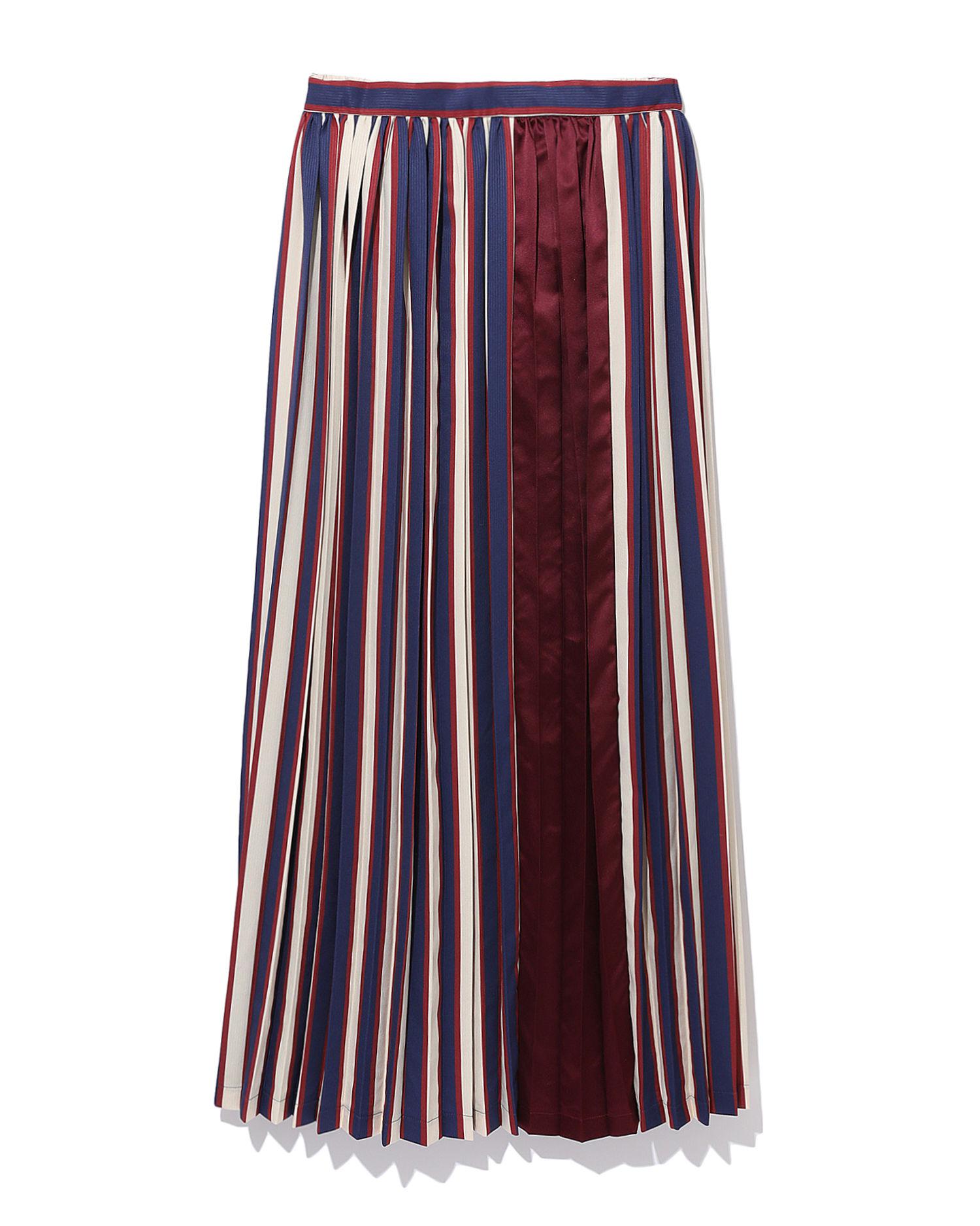 Pleated stripe skirt by DAZZLIN